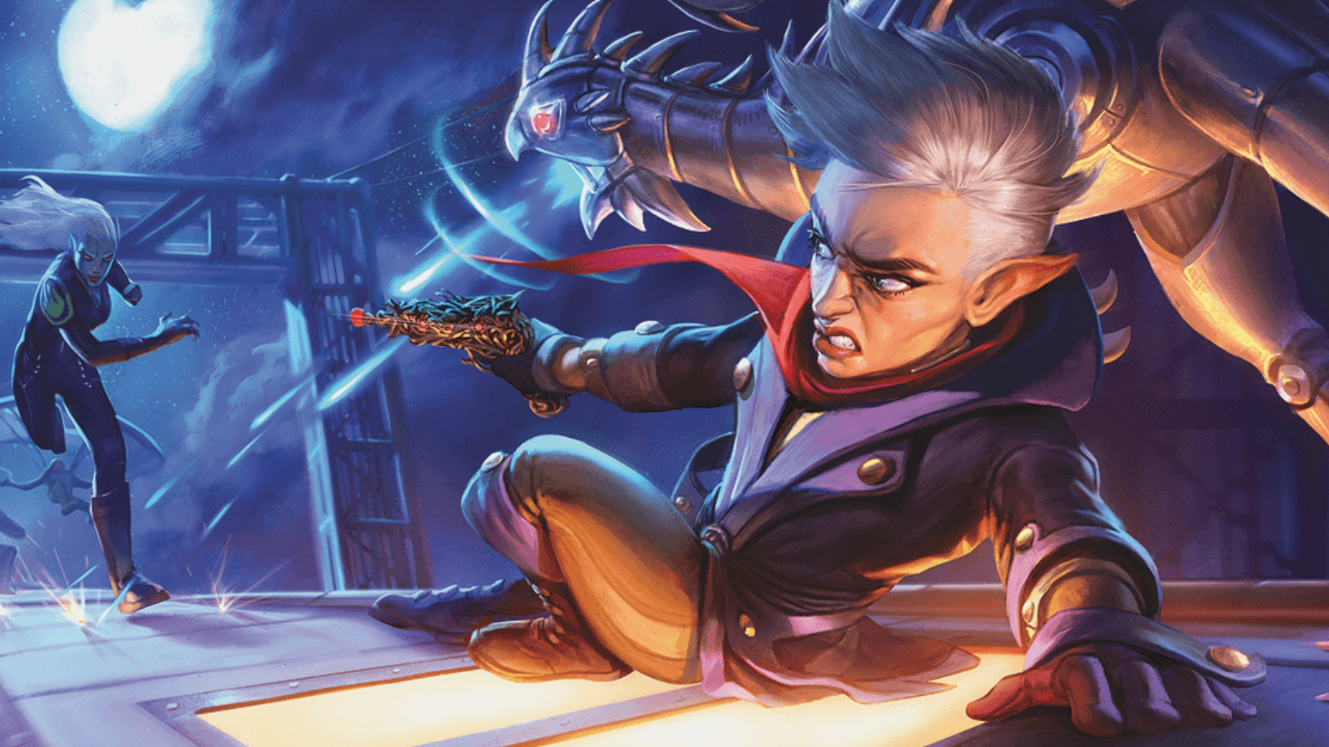 Se ve como titulo barbaro con un fondo de un dado rojo de 20 caras